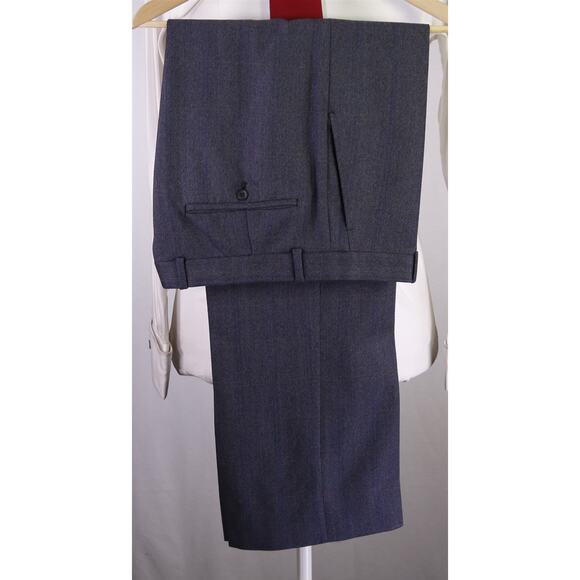 Hickey Freeman Loro Piana Blue Windowpane 2-Btn Wool Suit 38R - Picture 9 of 9